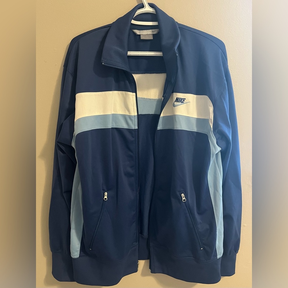 Vintage Nike Blue Track Jacket Zip Ip